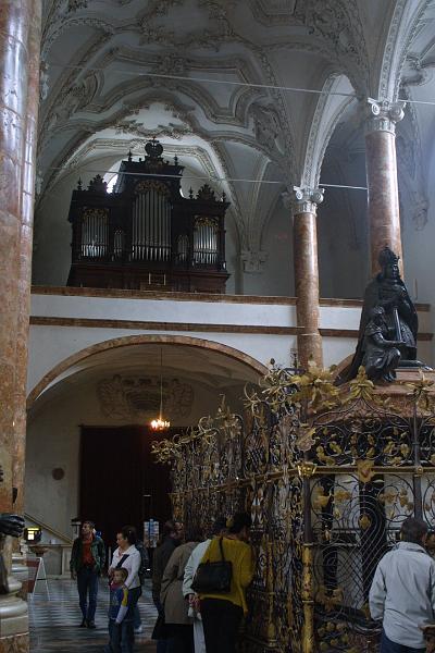 00127.jpg - Inside the Hofkirche showing the mausoleum for Maximilian I.