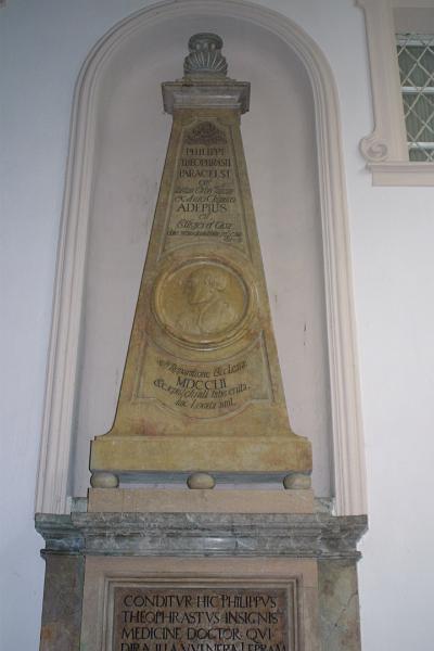 00387.jpg - Grave of Theophrastus Paracelsus, Doctor, Philosopher and Scientist.