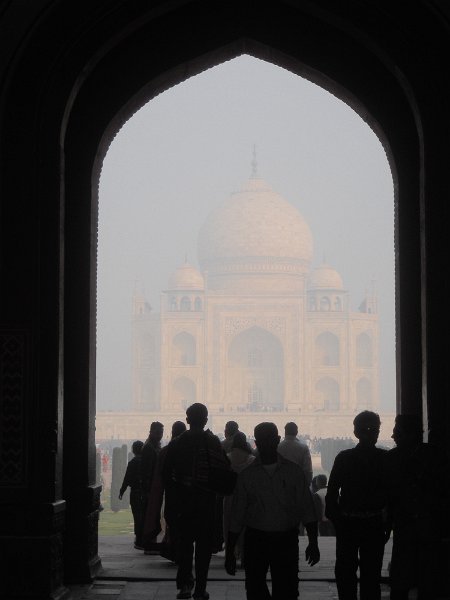 2118205_GateToTajMahal.jpg - The Taj Mahal through the gate house door.