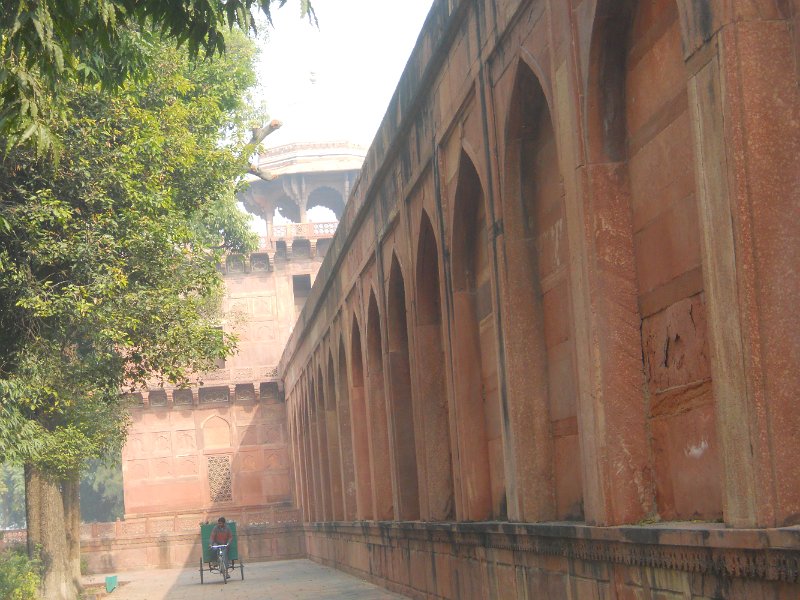 2144248_WallAndTowerTajMahal.jpg - Tower on the garden wall surounding the Taj Mahal.
