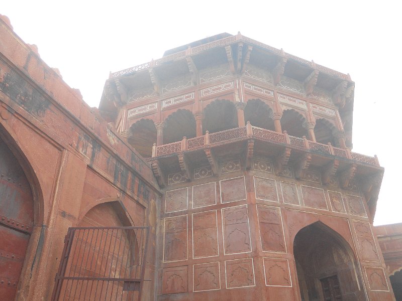 2146253_WallAndTowerTajMahal.jpg - Corner tower in wall surounding the Taj Mahal.