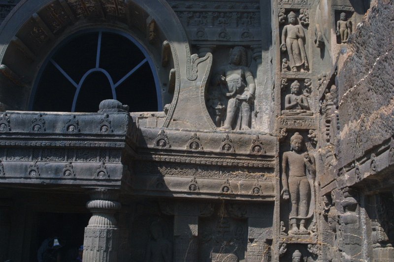 2041000_TempleDoorwayAjantaCaves.jpg - Temple entrance. The Ajanta Caves.