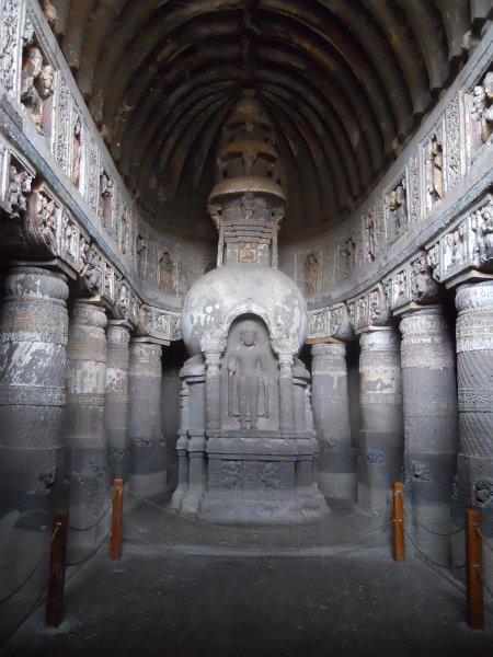 2045101_AjantaCaves.jpg - Inside buddhist temple. The Ajanta Caves.