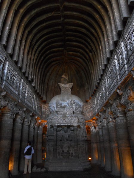 2049107_AjantaCaves.jpg - Stupa inside temple. The Ajanta Caves.