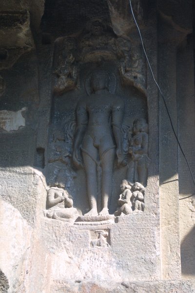 2064000_JainStatueElloraCaves.jpg - Jain statue. The Ellora Caves.