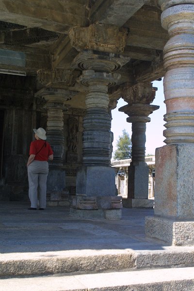 1455000_KathyAtBelurTempleKarnataka.jpg - Kathy at the Chennakesava Temple, Belur