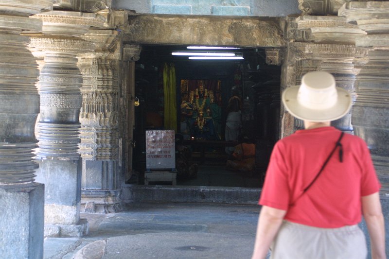 1462000_KathyFacingShrineBelurTempleKarnataka.jpg - View into the shrine at the Chennakesava Temple, Belur