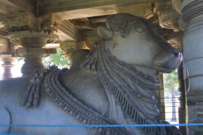 1502000_SecondNandiHalebiduTempleKarnataka.jpg - Nandi at the Hoysaleswara Temple, Halebidu