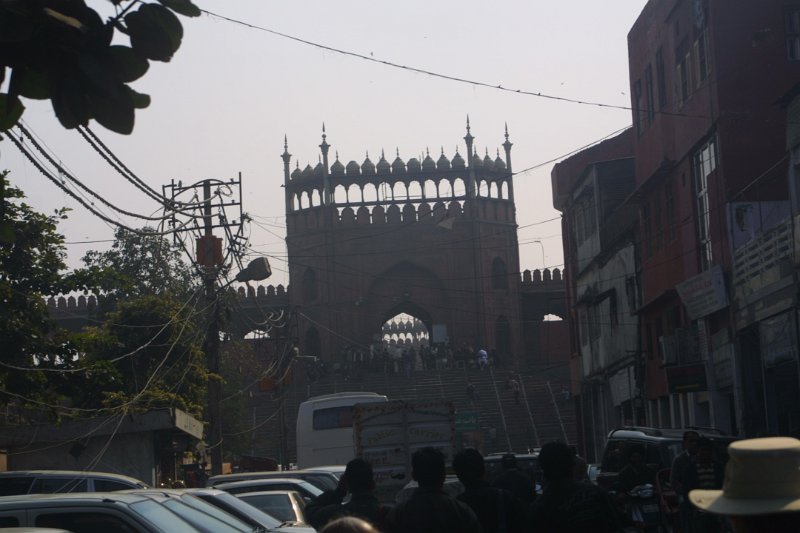 2295000_StreetSceenInDelhi.jpg - Entrance to Jama Masgid Mosque. Delhi.