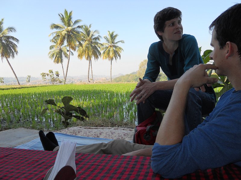1117648_JenAndMartinShanthiGuesthouse.jpg - Jen and Martin at the Shanthi guest house.