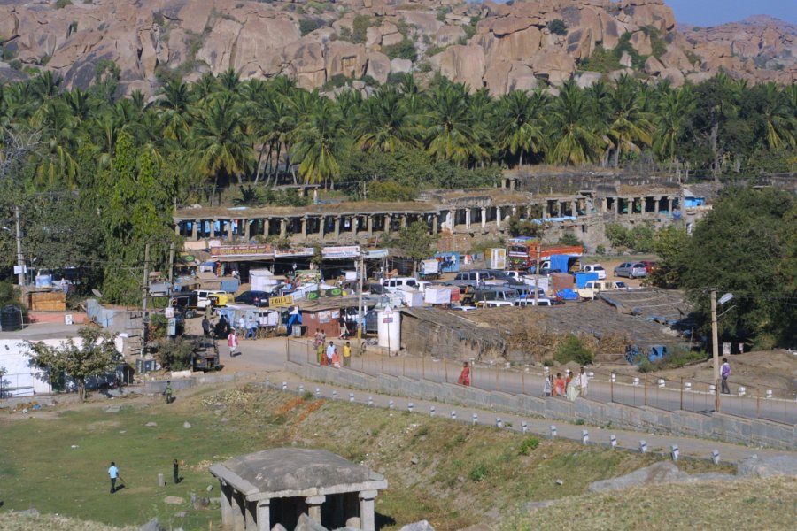 1181000_HampiAndRuinsHampi.jpg - View of Hampi Bazaar from the hill.