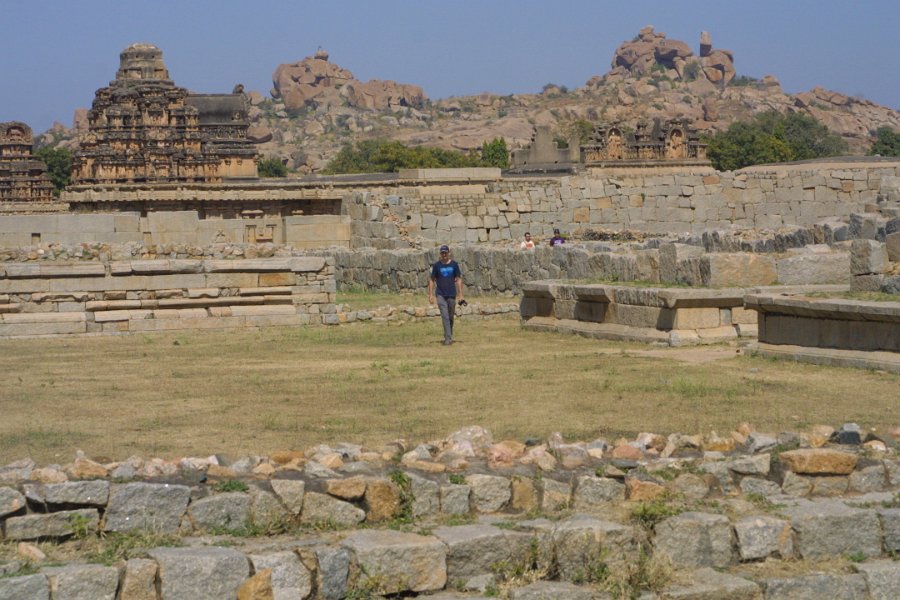 1385000_MartinAtRoyalAreaHampi.jpg - Martin among the ruins outside Hazara Rama Temple. Hampi.