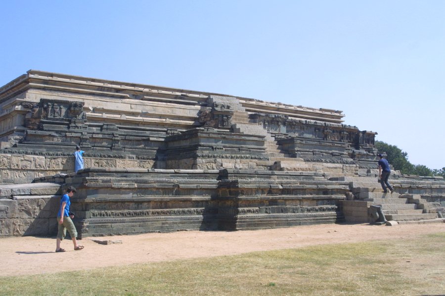 1391000_JenAndMartinMahanavamiDibbaHampi.jpg - Mahanavami Dibba in Royal Enclosure. Hampi.