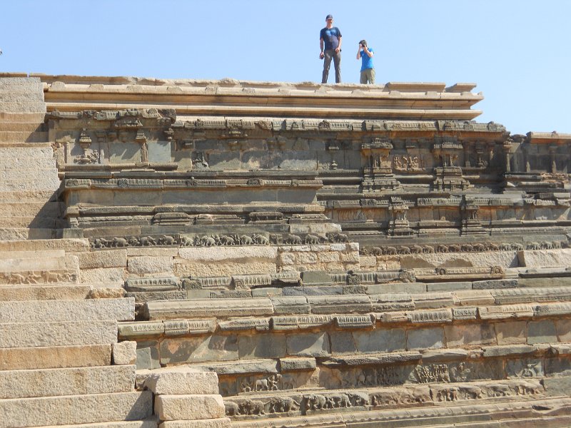 1392709_JenAndMartinMahanavamiDibbaHampi.jpg - Jen and Martin on top of the Mahanavami Dibba in Royal Enclosure. Hampi.