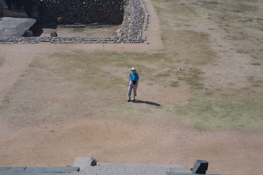 1393000_KathyFromMahanavamiDibbaHampi.jpg - Kathy as seen from the top of the Mahanavami Dibba in Royal Enclosure. Hampi.