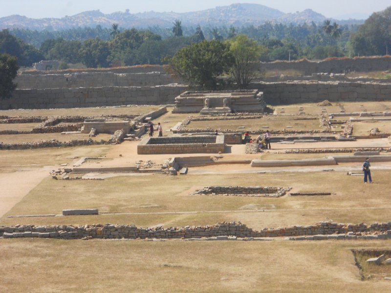 1402713_RoyalEnclosureHampi.jpg - Ruins as seen from Mahanavami Dibba in Royal Enclosure. Hampi.