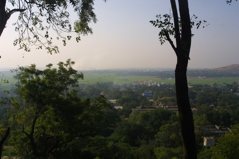 1610000_TajGardenHotelBackView.jpg - View out our back door at the Taj Garden Retreat Hotel. Madurai.
