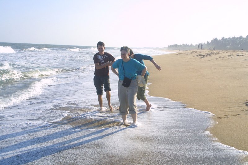 1891000_AtTheBeach.jpg - Martin, Kathy and Jen at the beach near Pondicherry.