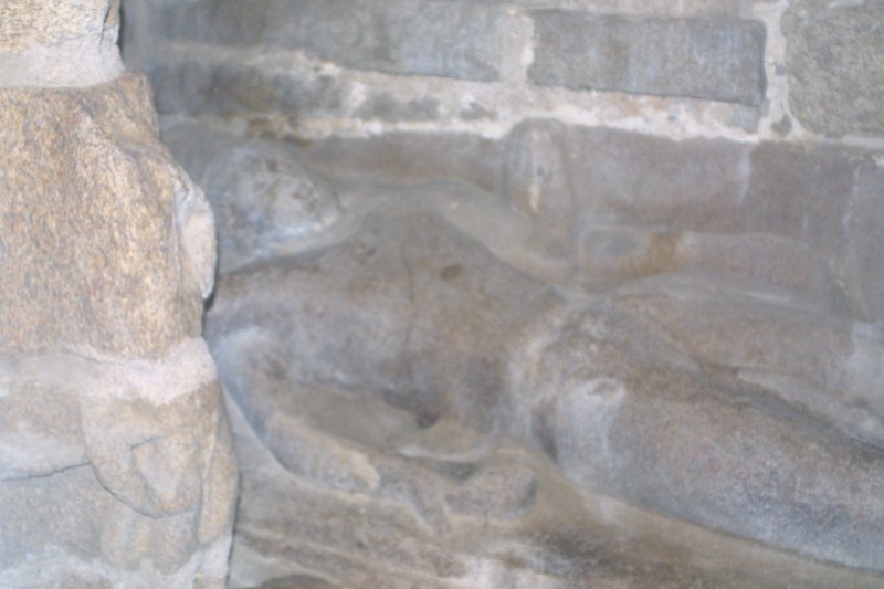 1929000_RecliningFigureAtShoreTemple.jpg - Reclining figure inside the Shore Temple at Mahabalipuram.
