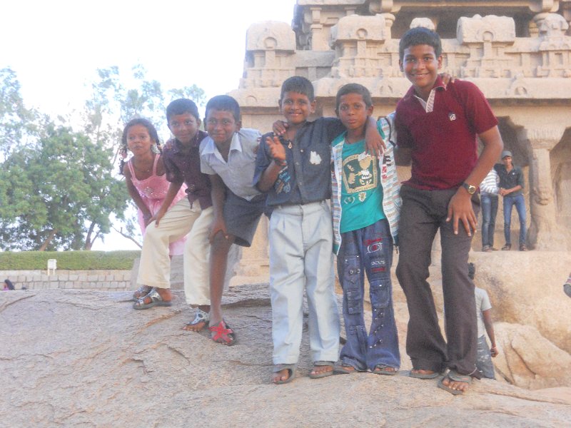 1939975_KidsVisitingTheFiveRathas.jpg - School kids at the Five Rathas. Mahabalipuram.