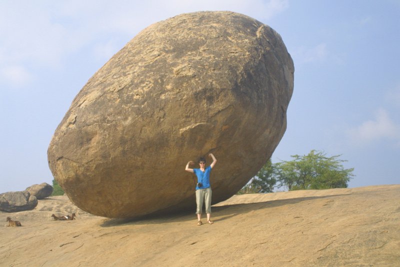 1951000_KrishnasButterBall.jpg - Jen and Krishna's Butterball. Mahabalipuram.