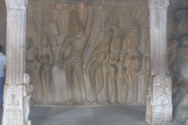 1970000_RockCutTempleMahabalipuram.jpg - Carvings in temple at Mahabalipuram.
