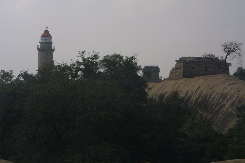 1974000_LightHouseAndRuins.jpg - View of the Light house. Mahabalipuram.