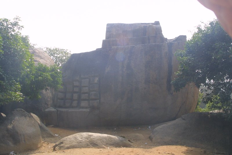 1992000_UnfinishedRockCutTemple.jpg - Begining of a rock cut temple. Mahabalipuram.