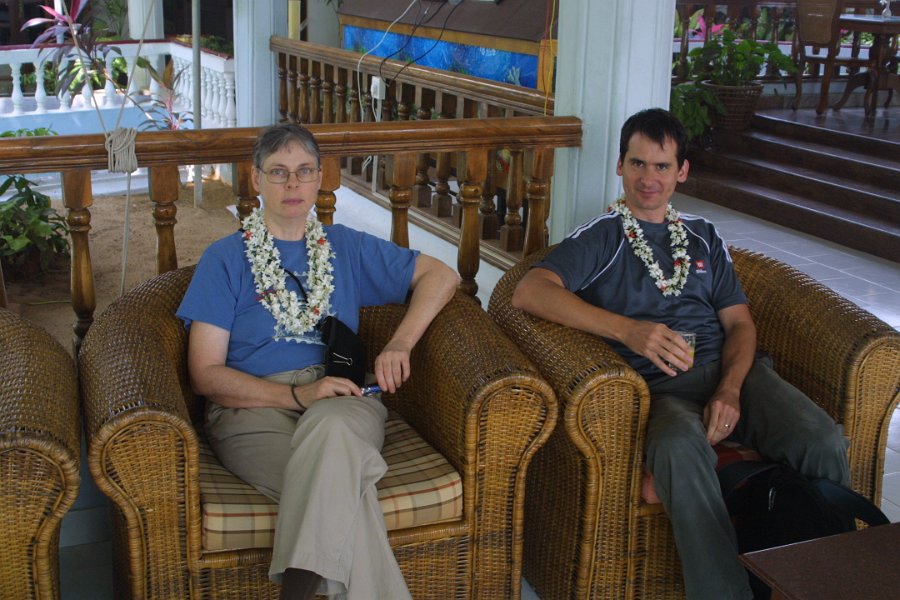 1688000_KathyAndMartinAtTheIdealRiverViewResort.jpg - Kathy and Martin at the Ideal River View Resort. Thanjavur.
