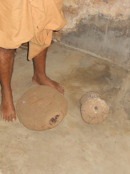 1742912_MetalStatuesByHandThanjavur.jpg - Moulds being allowed to cool.