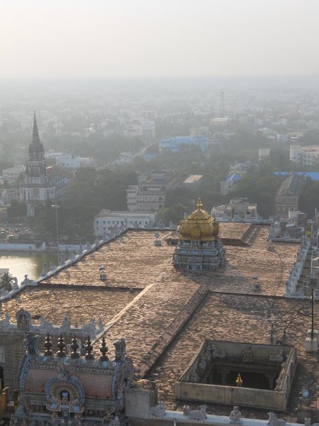 1827945_ViewFromRockFortThiruchi.jpg - View of Sri Naganathar Swamy Temple and St Anthony's from the Rock Fort. Thiruchi.