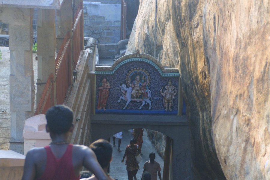 1832000_RockFortTemple.jpg - Heading down the stairs at the Rock Fort. Thiruchi.