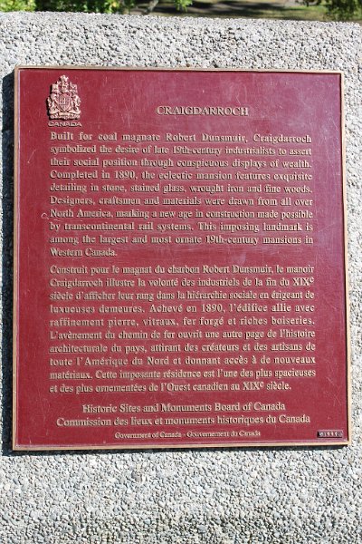 IMG_0279.JPG - Plaque about Craigdarroch Castle